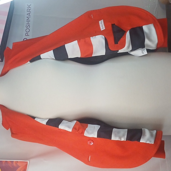 Brand New W/otags Juicy Couture Orange Blazer Italian Materials HQ! Sz 8 Medium - Picture 11 of 12